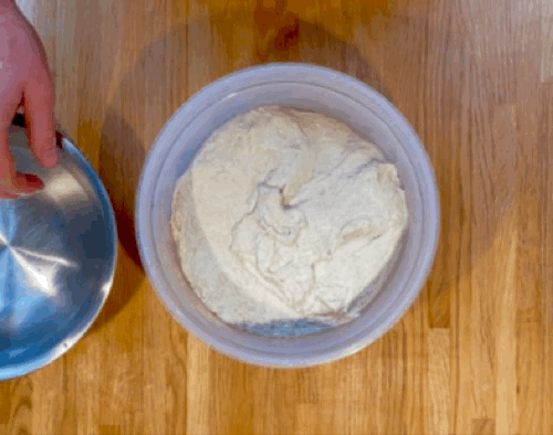 A simple stretch process to build strength in the dough